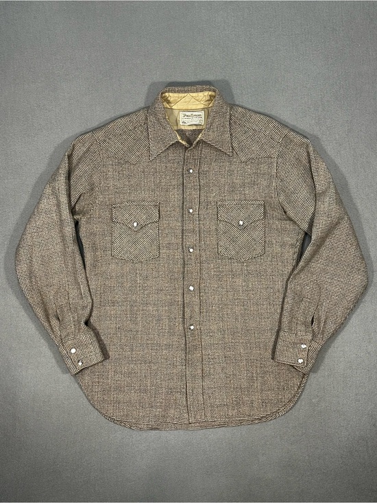 Pendleton Other - Vintage Pendleton Shirt Mens L Wool Western Snap Brown Tweed Shacket USA Style